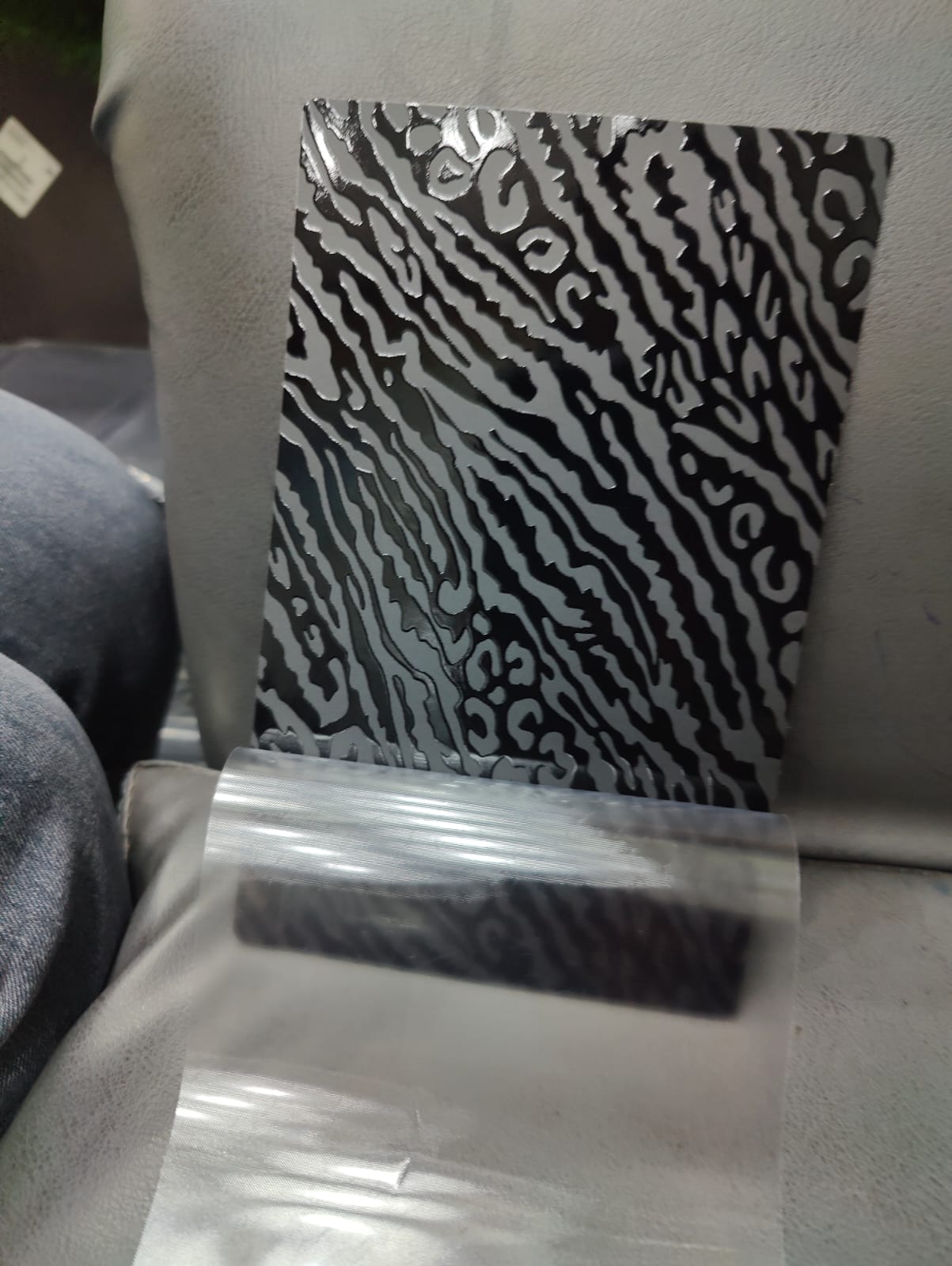 SPS AH-42 4 Layer Black Embossed Mobile Skin