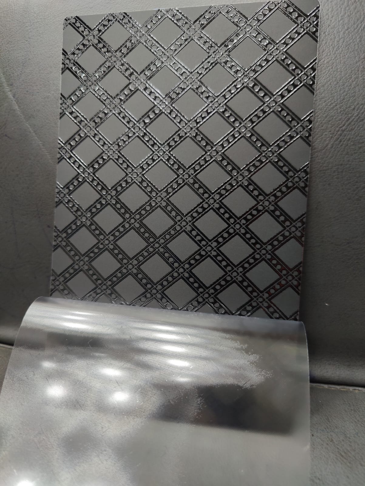 SPS AH-90 4 Layer Black Embossed Mobile Skin