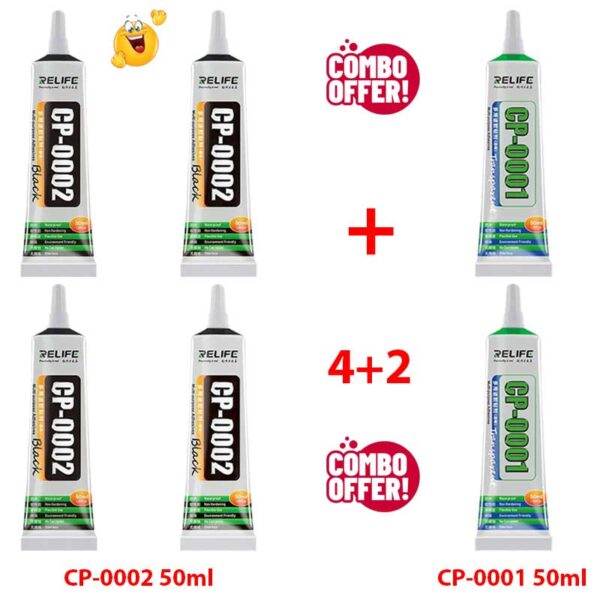 Relife CP-0002-4pcs, CP-0001-2pcs Glue Combo Offer