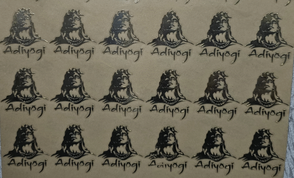 Adiyogi 3D Metal Stickers for Mobile
