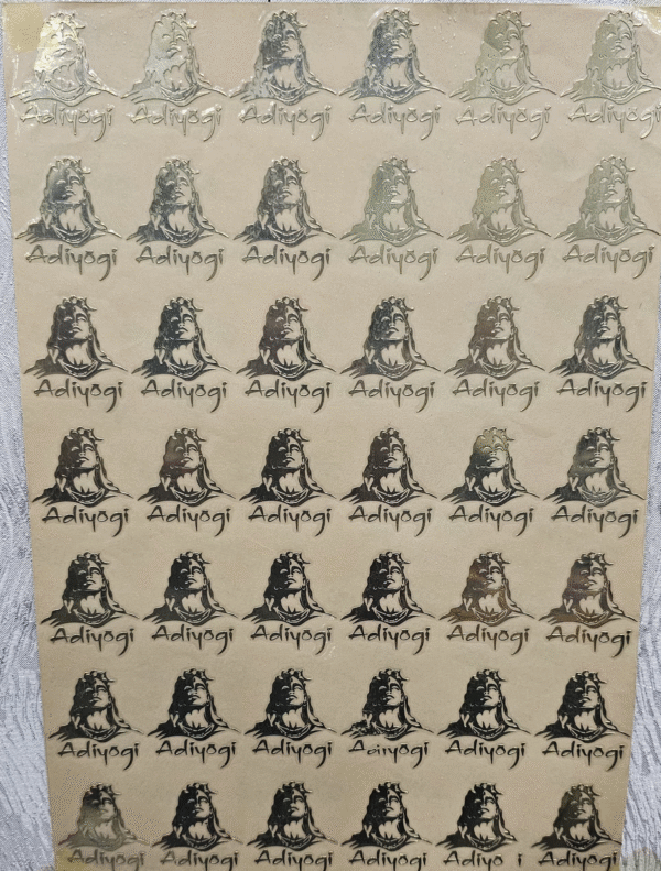 Adiyogi 3D Metal Stickers for Mobile